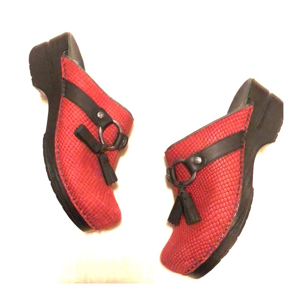 COPY - Dansko Shandi Red Print Snake Tassel Ring 38 - Picture 1 of 8